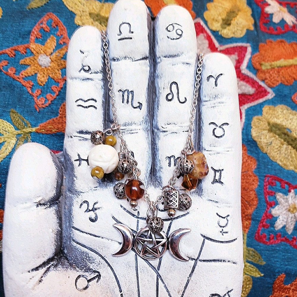 Moon Goddess Necklace Summer Beltane Charms